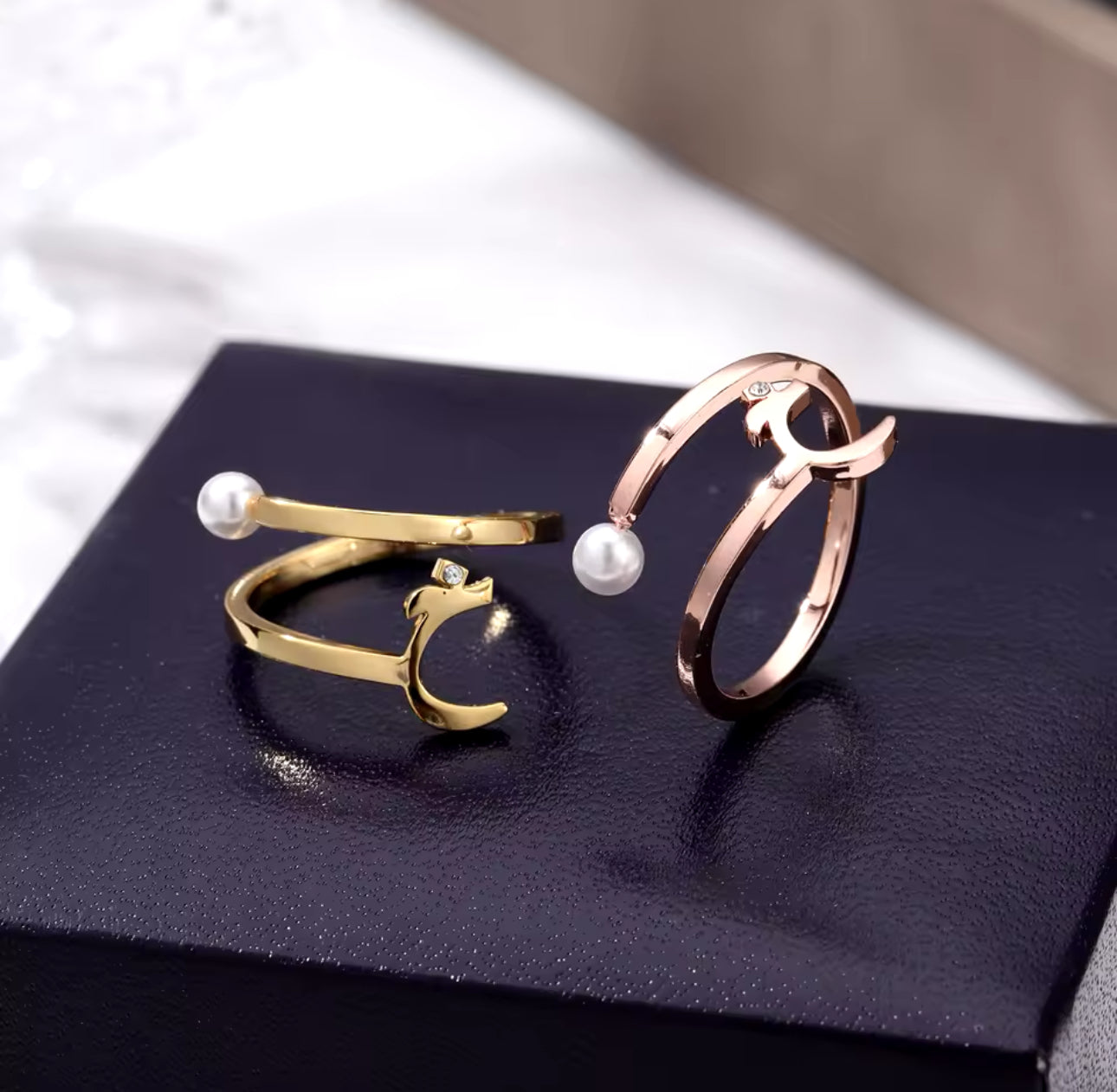 Customised Adjustable Arabic Initial Ring