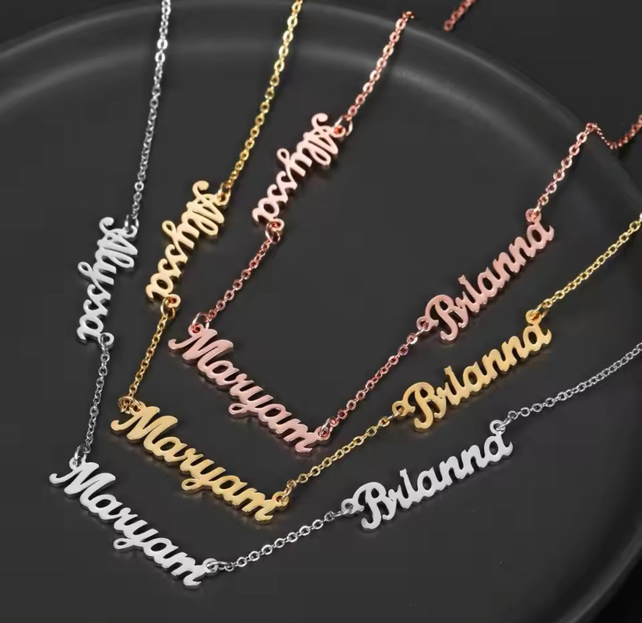 Customised 3 Name Necklace ( English )
