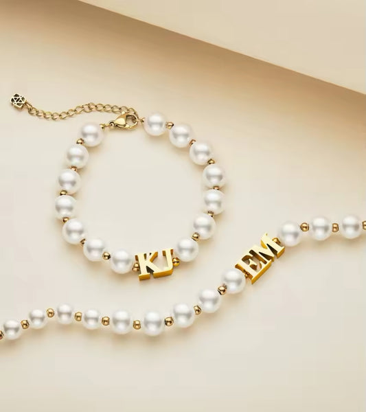 Customised Initial Pearl Bracelet