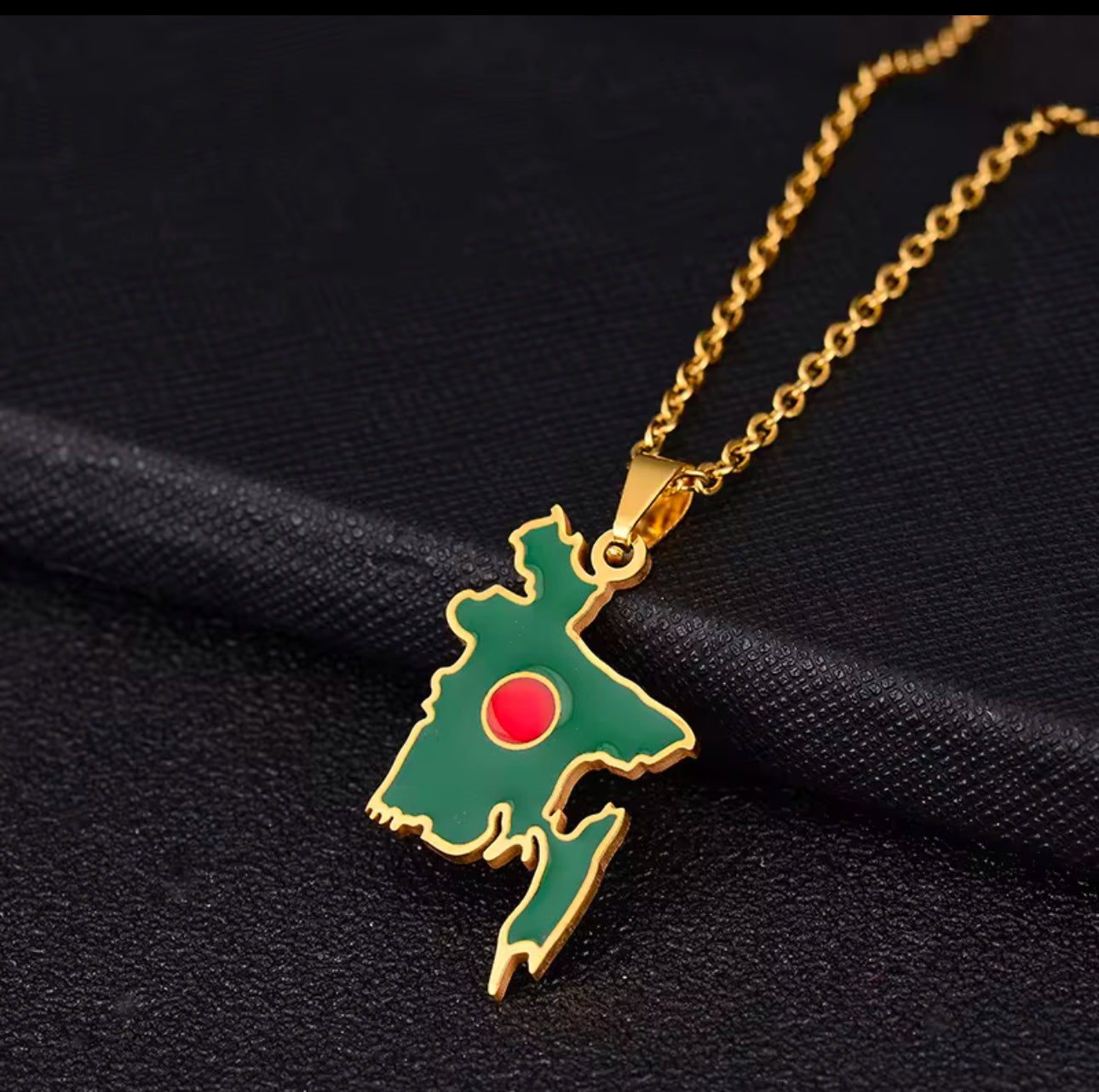 Bangladesh Flag Necklace