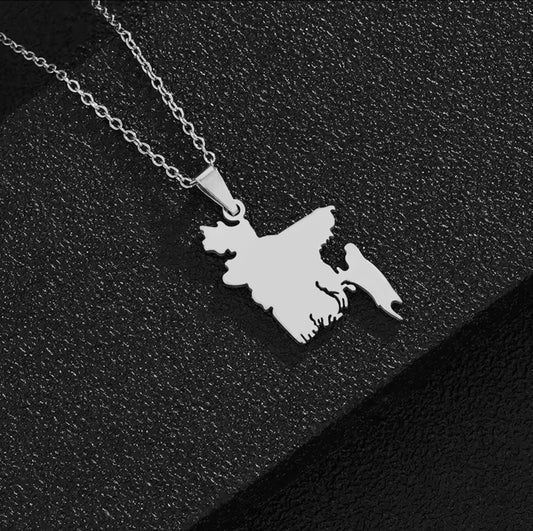 Bangladesh Map necklace