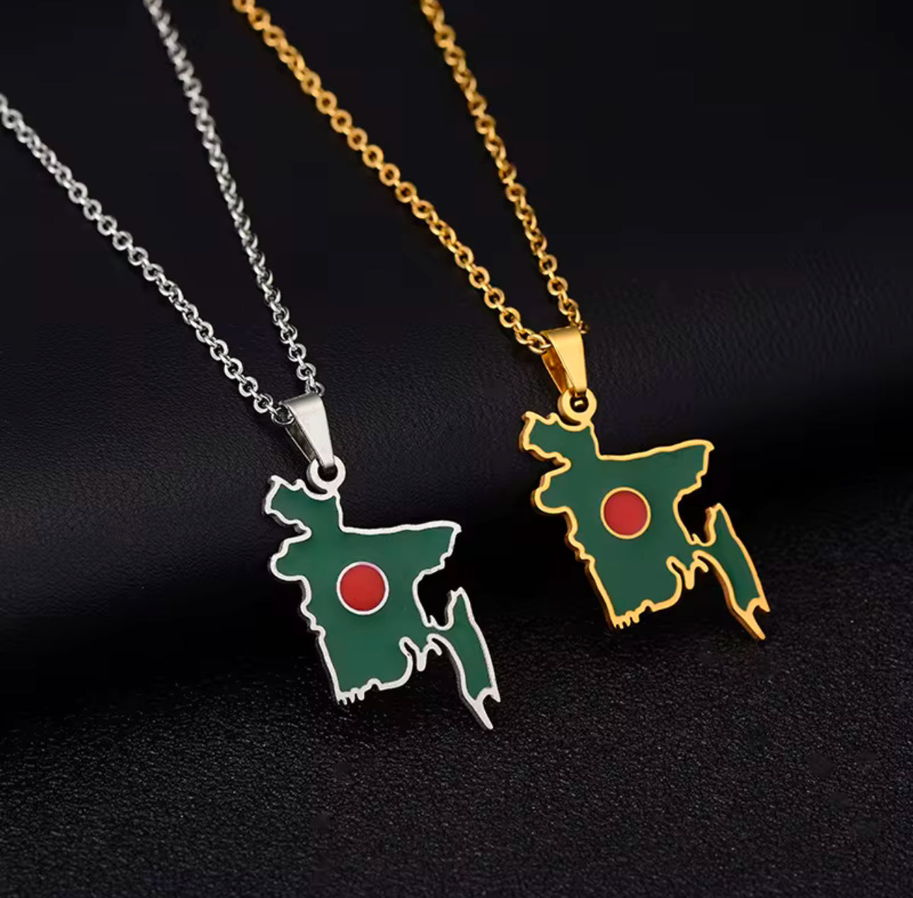 Bangladesh Flag Necklace