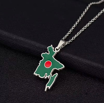 Bangladesh Flag Necklace