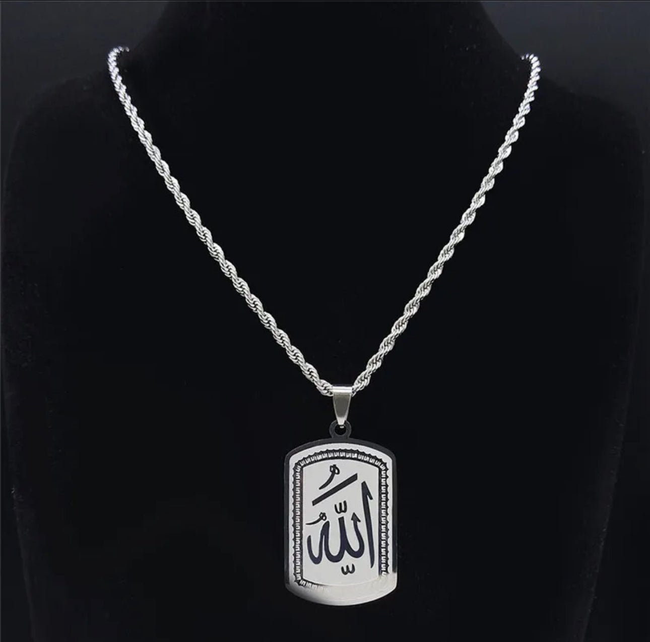 Allah Pendant with Rope Chain - Men